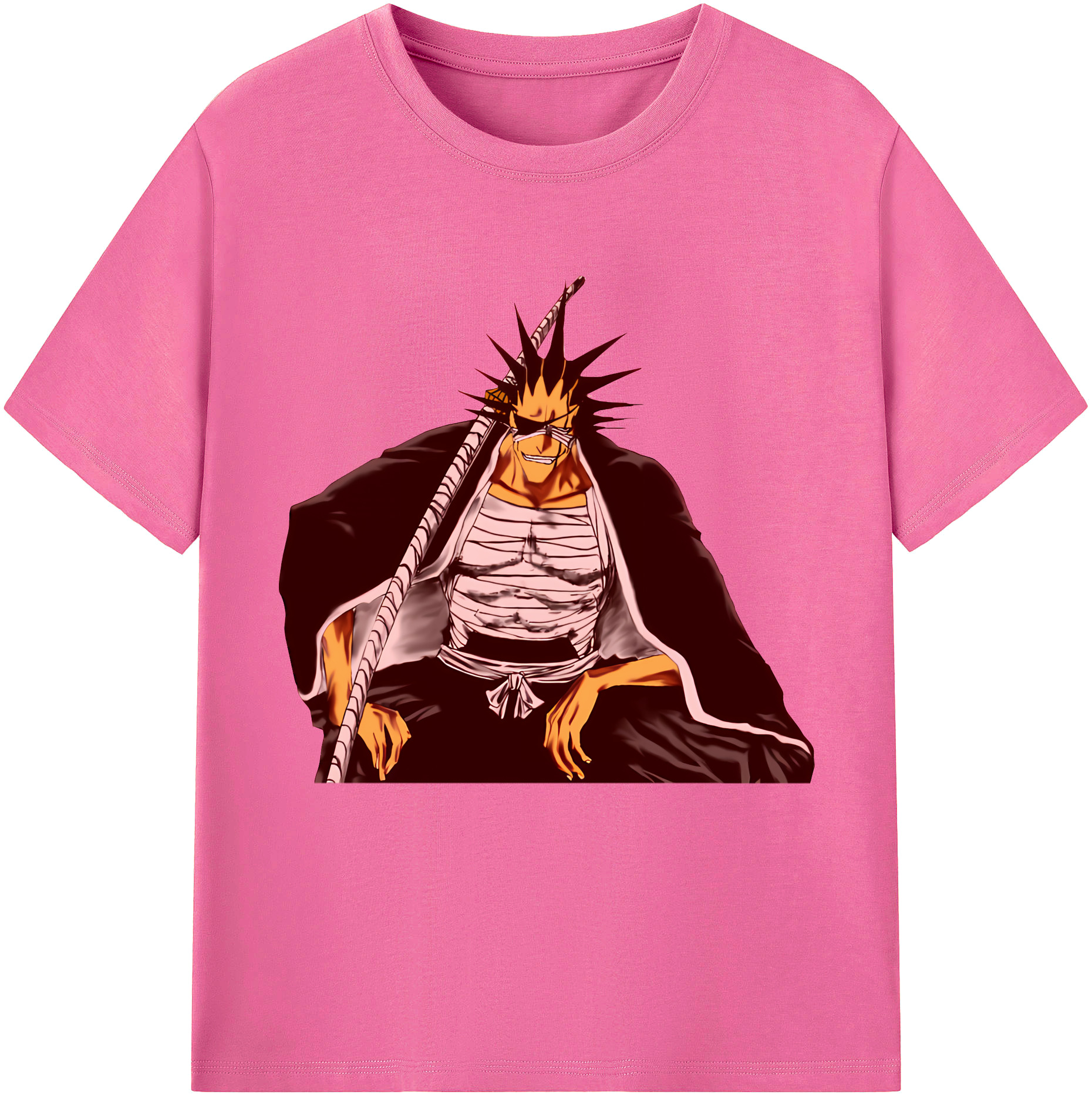 （画像用） ブリーチ ざらき けんぱち BLEACH Zaraki Kenpachi レディースカジュアルプリントTシャツ（綿100％）